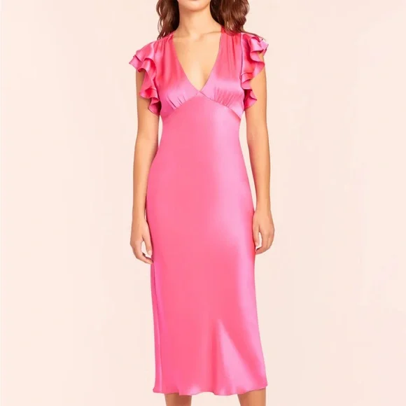 Amanda Uprichard x Revolve Cecelia Gown Fuchsia sz small NWT